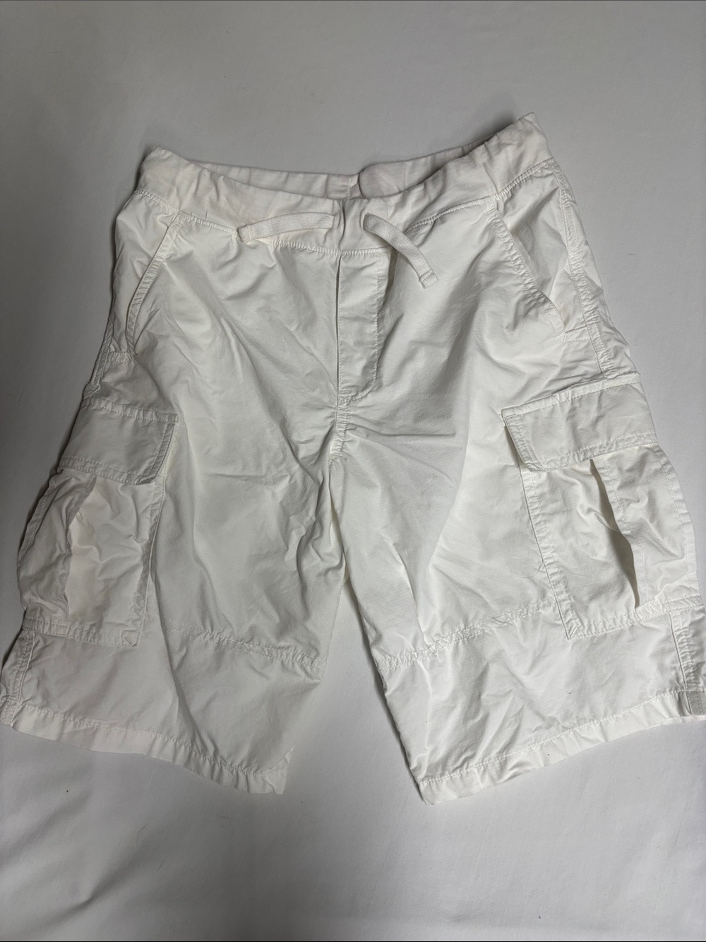 Polo Ralph Lauren Boys L 14-16 White Cotton Cargo Shorts Pony Logo